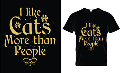 Cats t-shirt design vector template