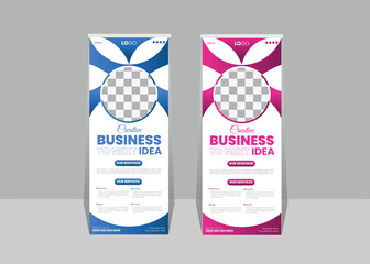 Creative Professional Business Rollup Banner Design Template Vector