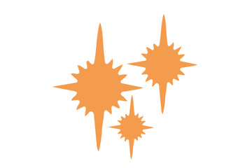 Christmas abstract stars glitter in gold. Starry sky symbol for Jesus birth. For backgrounds, calendars, invitations, greeting cards