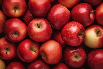 Fototapeta na wymiar Illustration of several fresh red apples. Generative AI