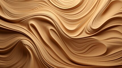 Abstract brown wavy lines background AI Generated