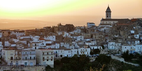 Fototapeta premium Historic center of Minervino Murge, a town in the Alta Murgia National Park. Minervino Murge, Barletta, Andria, Trani, Puglia, Italy