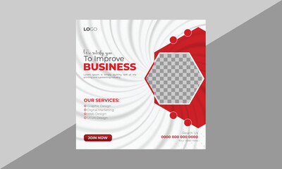 Digital business marketing square banner social media post design template