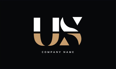 US, SU, U, S Abstract Letters Logo Monogram