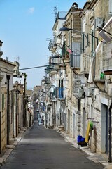 Fototapeta premium Historic center of Minervino Murge, a town in the Alta Murgia National Park. Minervino Murge, Barletta, Andria, Trani, Puglia, Italy