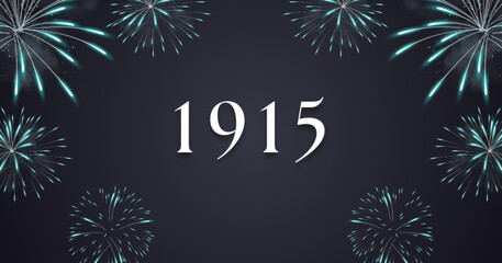 Vintage 1915 birthday, Made in 1915 Limited Edition, born in 1915 birthday design. 3d rendering flip board year 1915.