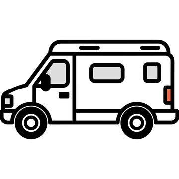 van delivery transportation services vector logo