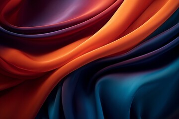 Obraz premium Bright draped silk backdrop. Satin luxury curtain background. Shiny liquid fabric.