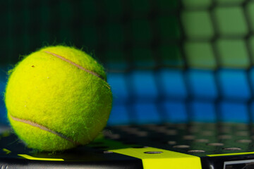 ball and racket on the field