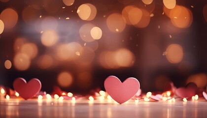 blurred backgound, point of light, banner, san valentine themed, 
