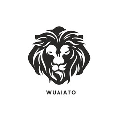 lion head silhouette, abstract black and white logo, lion head vector, lion head silhouette, black and white logo, lion face logo, lion vector illustration, lion logo, animal logo, animal vector logo 