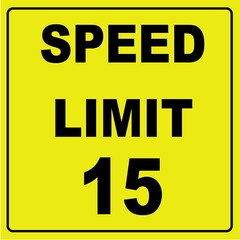 speed limit sign 15