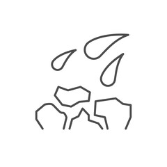 Stones for sauna line icon
