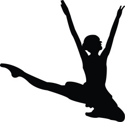 Fototapeta premium Ballerina Silhouette - Elegant Ballerina Dance Silhouette Artwork 