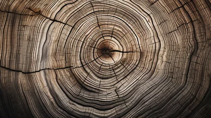 Deurstickers Brandhout textuur Interlocking rings of tree stub texture