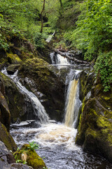 The first Pecca Falls Waterfall on the Ingleton Waterfalls Trail, North Yorkshire
