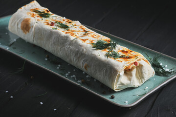 fresh doner kebab with chicken and beef