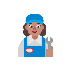 Woman Mechanic: Medium Skin Tone