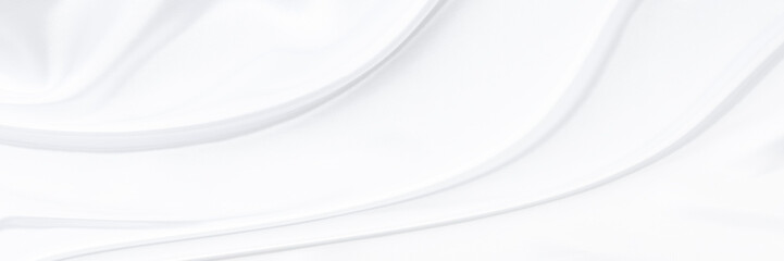 Obraz premium White gray satin texture that is white silver fabric silk panorama background with beautiful soft blur pattern natural.