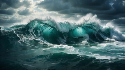 stormy sea waves