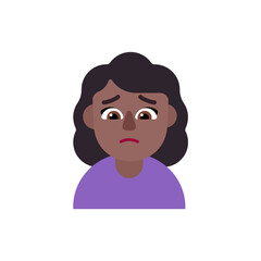 Woman Frowning: Medium-Dark Skin Tone