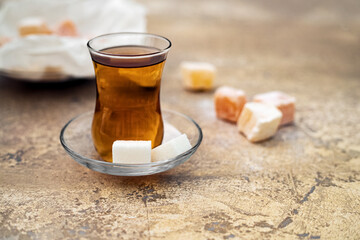 Turkish tea in a cup