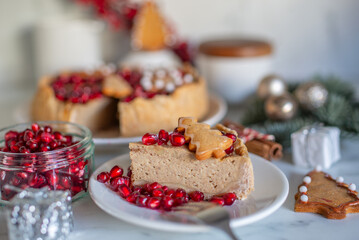 Festive Christmas cheesecake