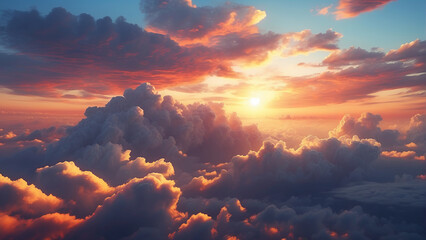 sunset in the sky