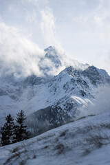 Fototapeta na wymiar Snow covered mountains Winter Landscape Wild Nature Polana Rusinowa Tatra Mountains