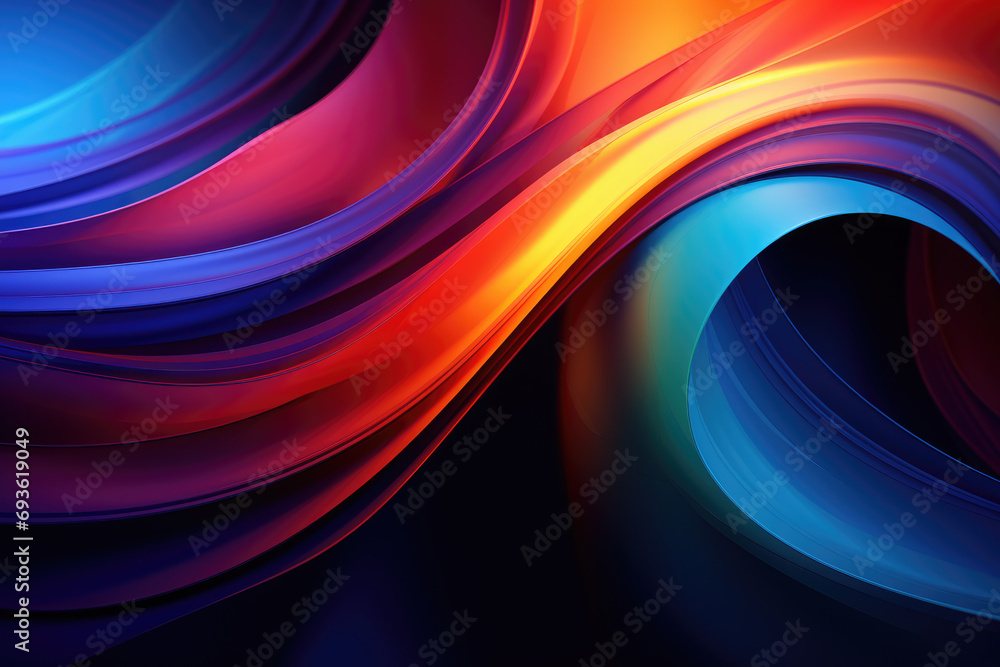 Poster abstract modern gradient abstract waves background with . minimal style dynamic wave pattern creativ