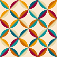 Fototapeta premium Geometry minimalistic seamless pattern for print, textile, wallpaper, fabric. Abstract geometrical background