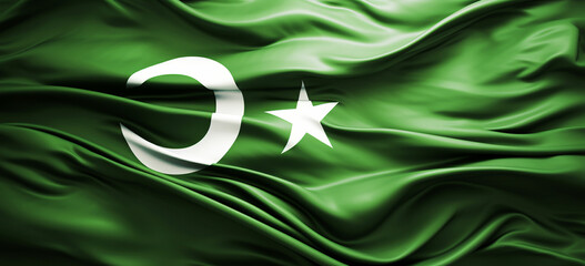 photo flag of pakistan - obrazy, fototapety, plakaty