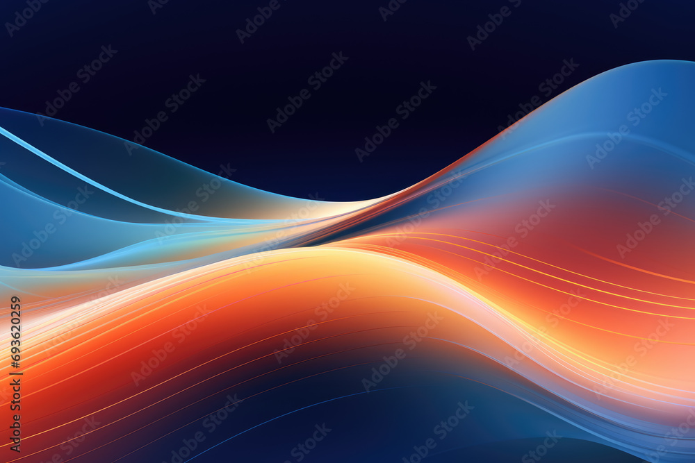 Poster abstract modern gradient abstract waves background with . minimal style dynamic wave pattern creativ