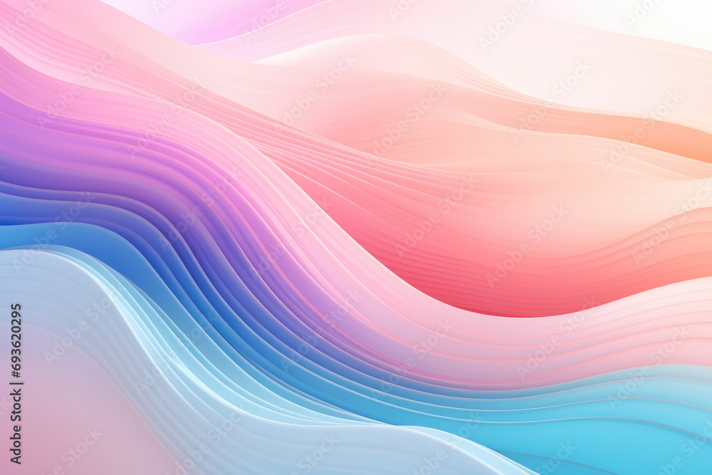 Poster Abstract modern gradient abstract waves background with . Minimal style dynamic wave pattern creative design Ai generated