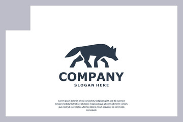 wolf walks alone logo design