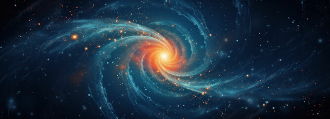 Create a star clipart with a spiral galaxy pattern inside, giving it a cosmic and celestial feel