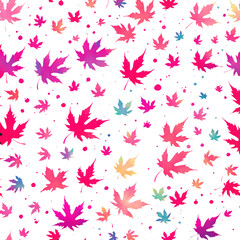 colorful art of maple leaf