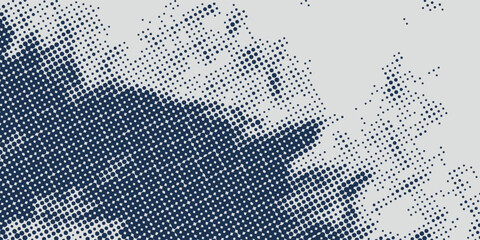 Dots halftone white and blue color pattern gradient grunge texture background. Dots pop art comics sport style vector illustration. eps 10
