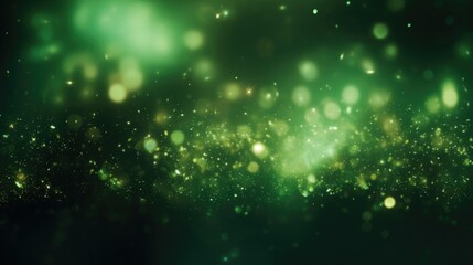 Christmas background - abstract banner - green blurred bokeh lights - festive header with beautiful...