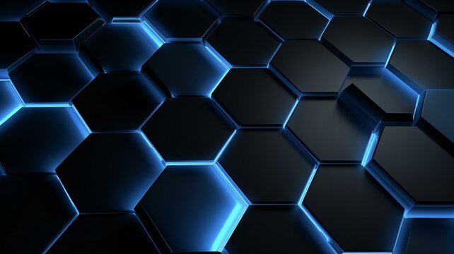 blue hexagon background