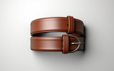 Belt on the Wall with a Clean White Background