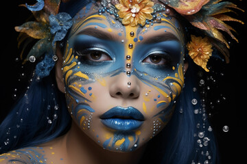 Makeup artists creating themed makeup looks, leaving room for themed makeup ideas