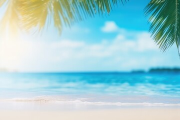 Fototapeta na wymiar Surreal Tropical Beach Setting Perfect For Summer Getaways