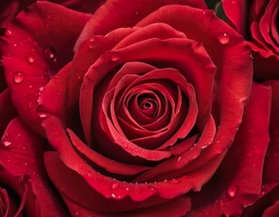 Naklejka premium red rose closeup