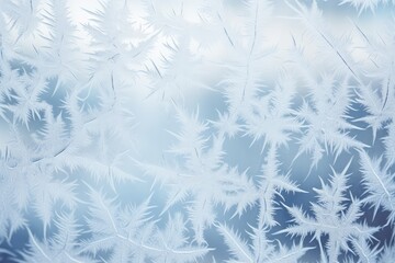 Intricate Frost Patterns On Winter Window