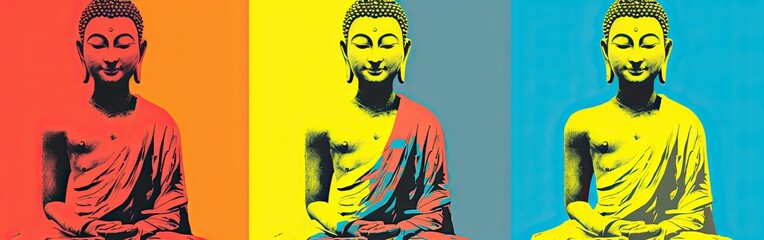 Popart Buddha art painting