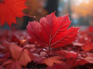 red maple leaves
