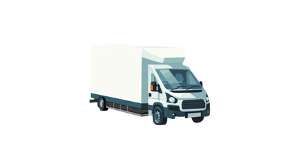 Truck on road vector flat illustration isolated on white background.. Online cargo delivery service, logistics or tracking app concept.