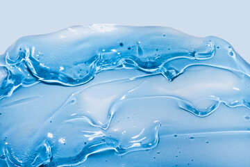 Cream water gel cosmetic lubricant  background transparent smudge blue-gray cooling lotion