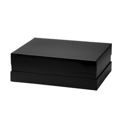 Naklejka premium Black box isolated on transparent background